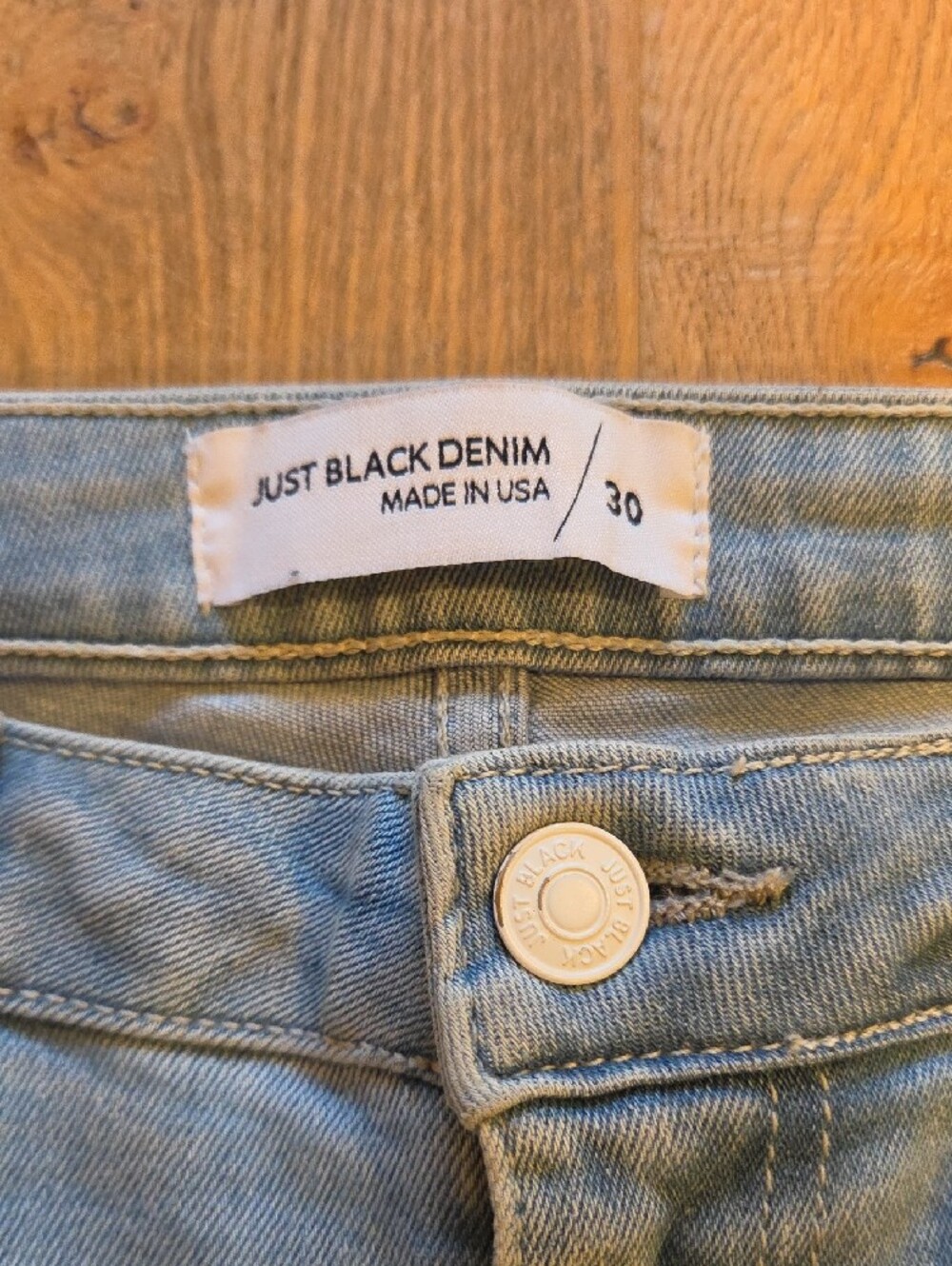 Just Black Pale Blue Kick Flare Jeans - Picture 2 of 8